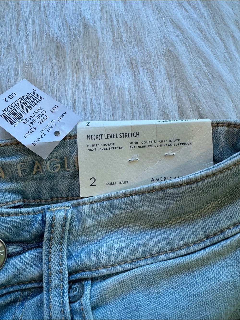 NWT American Eagle High Rise Shortie Shorts 💙 - Picture 2 of 3